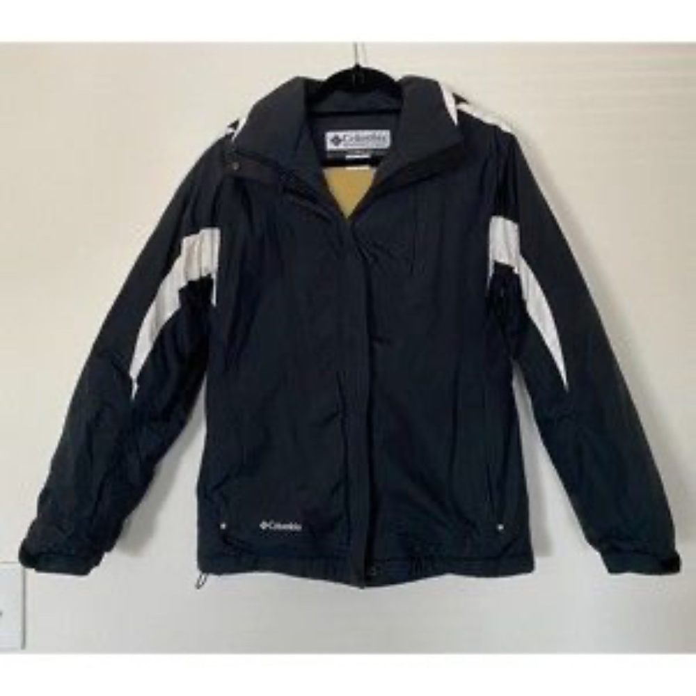 Columbia Women's Black-White Waterproof Insulated Winter Ski Snow Jacket Size M